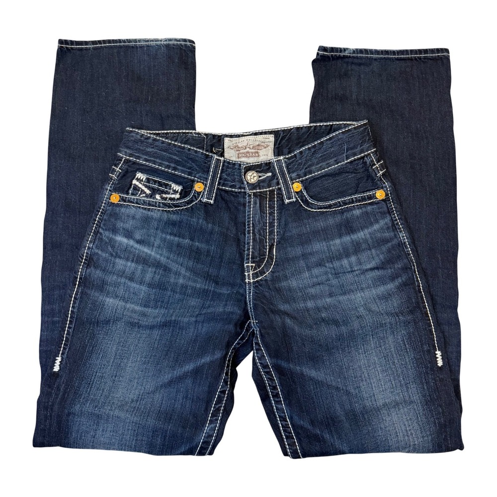 Big Star Pioneer Vintage Collection Mens Dark Wash Straight Leg Jeans 30L